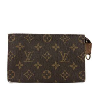 Louis Vuitton Monogram Cosmetics Pouch (Bucket PM) Purse Brown 115-101225